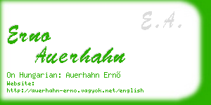 erno auerhahn business card
